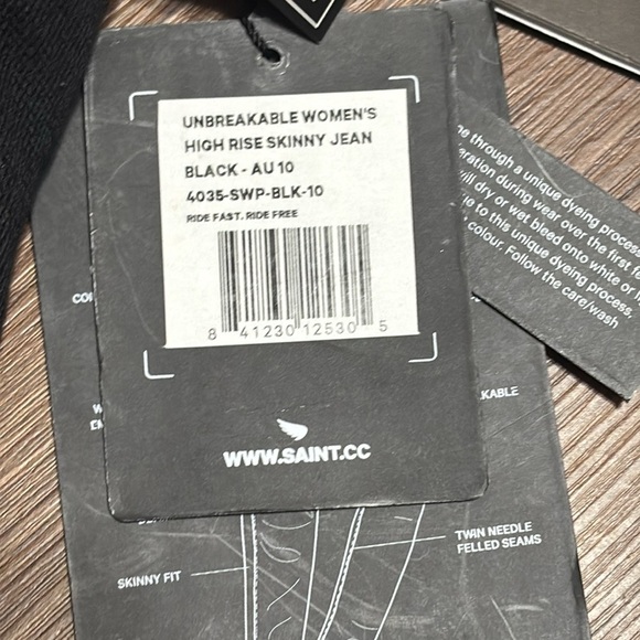 🔥🔥🔥Saint Unbreakable Black Woman Jeans Size: 6 US/30EU🔥🔥🔥 - Picture 12 of 15